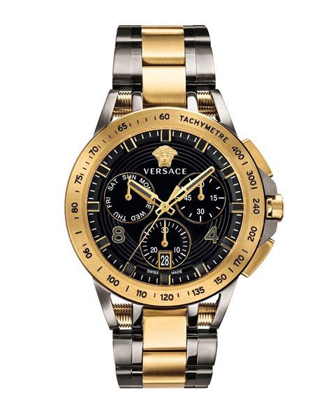 versace gold sport tech watch|black and gold versace watch.